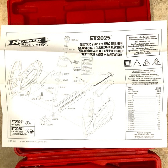 Red Electric Staple Gun - Picture 5 of 7